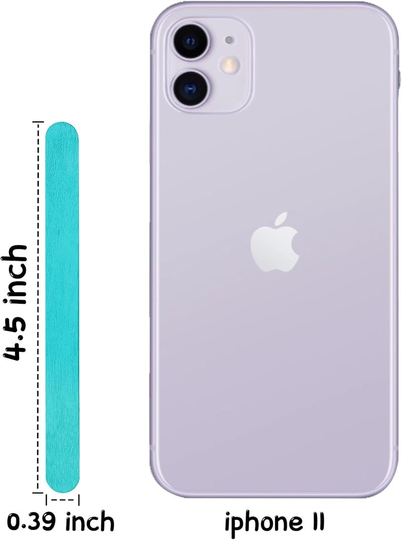 WISYOK 240 Pcs Blue Popsicle Sticks for Crafts, 4.5 Inch Christmas Wooden Craft Sticks, Ice Cream Sticks, Patriotic and Kids Crafts, Great for DIY Creative Designs and Children Education - Image 2